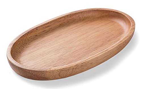 Anawakia Holzteller Geschirr Platte Holz-Schale Speiseteller Brotteller Obstteller Schüssel (20 * 12cm) von Anawakia