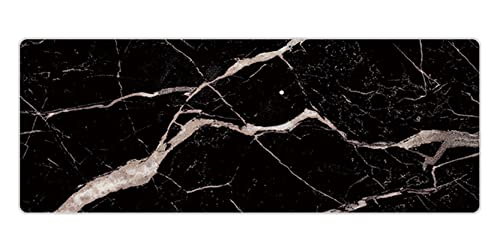 Anawakia Mausunterlage Gaming Mauspad Schreibtischunterlage rutschfeste Gummiunterseite Marmor der modernen Kunst XXL Gaming Mauspad Verlängertes Mauspad (Schwarz b,900x400x3mm) von Anawakia