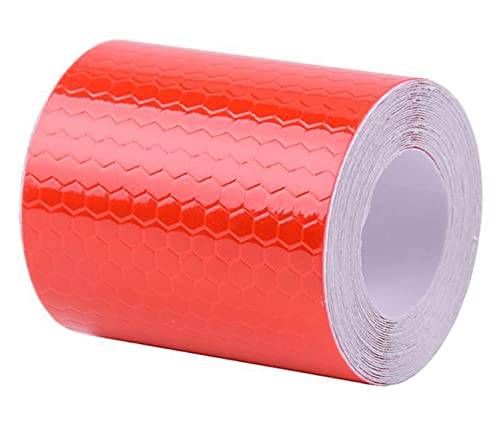 Anawakia Reflektorband Selbstklebend Warnklebeband Reflektorband Selbstklebende Sicherheit Warnklebeband reflektierende Aufkleber Nacht Reflektor Tape Warntafel Warnband 5 × 300cm (Rot) von Anawakia