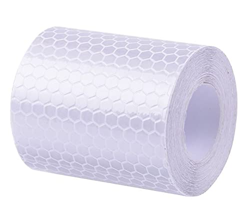 Anawakia Reflektorband Selbstklebend Warnklebeband Reflektorband Selbstklebende Sicherheit Warnklebeband reflektierende Aufkleber Nacht Reflektor Tape Warntafel Warnband 5 × 300cm (Weiß) von Anawakia