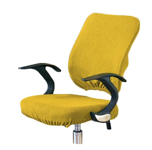 Anawakia Stretch Bürostuhl Bezug Office Computer Stuhlbezüge Abnehmbare Waschbare Drehbare Bürostuhl Hussen (Gelb) von Anawakia