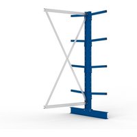 META Kragarmregal Anbaufeld, doppelseitig, Tragkraft pro Arm 220 kg, HxBxT 2.000 x 1.030 x 1.020 mm von META