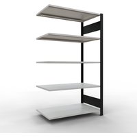 SCHULTE Aktenregal AF, doppelseitig, ohne Mittelanschläge, FL 150 kg, schwarz, HxBxT 1.800 x 1.000 x 600 mm von SCHULTE