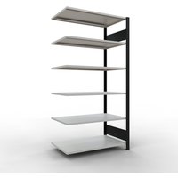 SCHULTE Aktenregal AF, doppelseitig, ohne Mittelanschläge, FL 150 kg, schwarz, HxBxT 2.000 x 1.000 x 600 mm von SCHULTE