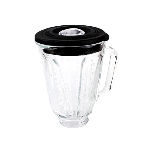 Anbige Ersatzteile, rundes Glas mit Deckel, kompatibel mit Hamilton Beach Blenders (5 Tassen) von Anbige