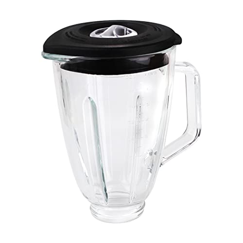 Anbige Ersatzteile, rundes Glas mit Deckel, kompatibel mit Hamilton Beach Blenders (6 Tassen) von Anbige