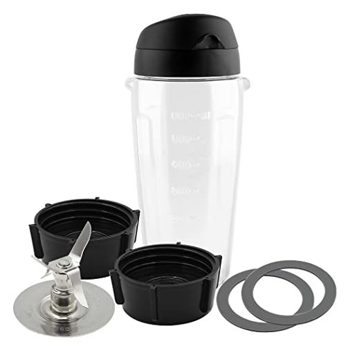 Anbige Mix-N-Go Smoothie-Set mit Klinge und Deckel, kompatibel mit Oster Mixer von Anbige