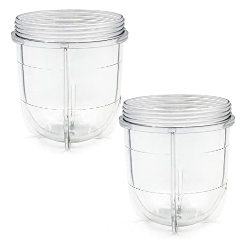 Anbige becher, kompatibel mit Original Magic Bullet Blender Saftpresse 250 W MB1001 (2 kurze Tassen) von Anbige