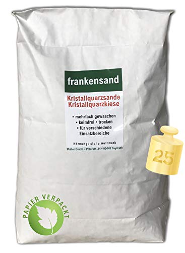Anbobo Müller GmbH - Filtersand/Filterkies/Kristallquarzsand/Quarzsand für Sandfilteranlagen - 25 KG - 2,0-3,15 mm - Deutsche Produktion Anbobo Müller GmbH - Filtersand/Filterkies/Kristallquarzsand/Quarzsand für Sandfilteranlagen - 25 KG - 2,0-3,15 mm - Deutsche Produktion von Anbobo