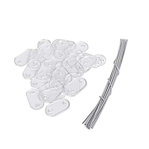 Anbor zest 104 Stück Sichtschutz Befestigungsset, Wetterfestes PVC Befestigungsklammern, Befestigungskit für Sichtschutzmatten - Transparent von Anbor zest