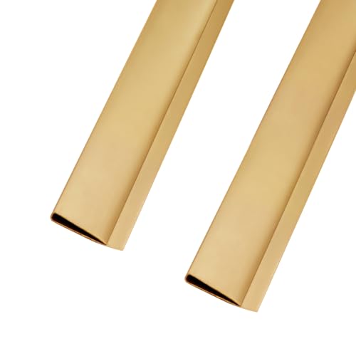 Anbor zest PVC Zaunschiene Abdeckprofil 2pcs x 1m, Schutzzubehör für PVC Sichtschutzmatte, 1 m/Stück, 2er Set, Bambus von Anbor zest