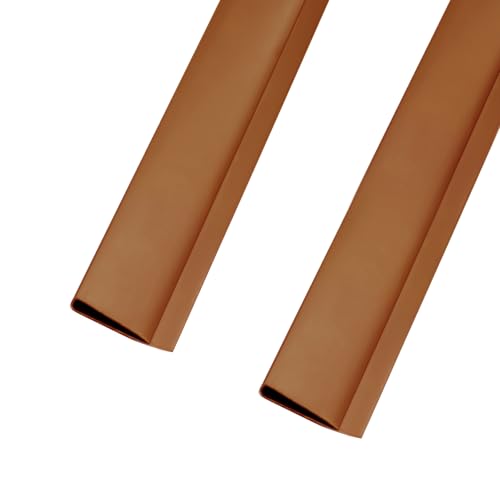 Anbor zest PVC Zaunschiene Abdeckprofil 2pcs x 1m, Schutzzubehör für PVC Sichtschutzmatte, 1 m/Stück, 2er Set, Braun von Anbor zest