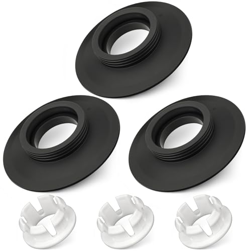 Spülventildichtung, kompatibel mit idealen Standard-WC-Spülkasten, 3 Stück, Ancable Ersatz-Set mit Dichtung und Clip für ideale Standard-Armitage-Schäfte SV01967 Spülventile, Schwarz Spülventildichtung, kompatibel mit idealen Standard-WC-Spülkasten, 3 Stück, Ancable Ersatz-Set mit Dichtung und Clip für ideale Standard-Armitage-Schäfte SV01967 Spülventile, Schwarz von Ancable