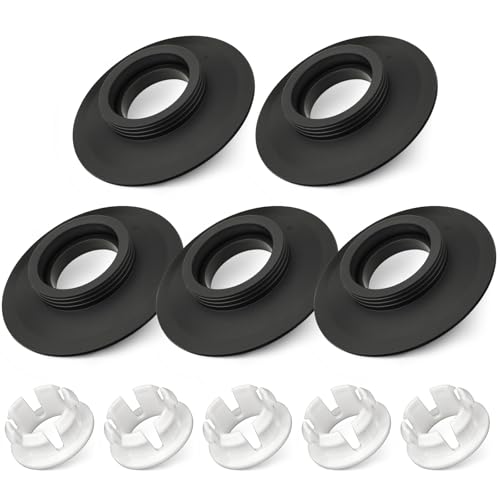 Spülventildichtung, kompatibel mit idealen Standard-WC-Spülkasten, 5 Stück, Ancable Ersatz-Set mit Dichtung und Clip für ideale Standard-Armitage-Schäfte SV01967 Spülventile, Schwarz Spülventildichtung, kompatibel mit idealen Standard-WC-Spülkasten, 5 Stück, Ancable Ersatz-Set mit Dichtung und Clip für ideale Standard-Armitage-Schäfte SV01967 Spülventile, Schwarz von Ancable