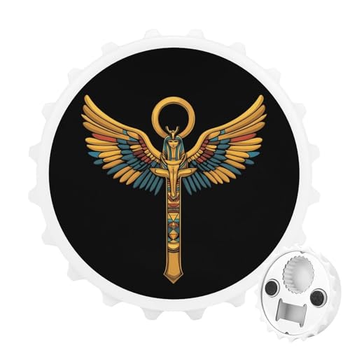 Ägyptische Ankh-Kühlschrankmagnete, rund, magnetisch, lustiger Flaschenöffner für Zuhause, Küche, Büro, Weiß Ägyptische Ankh-Kühlschrankmagnete, rund, magnetisch, lustiger Flaschenöffner für Zuhause, Küche, Büro, Weiß von Anceky