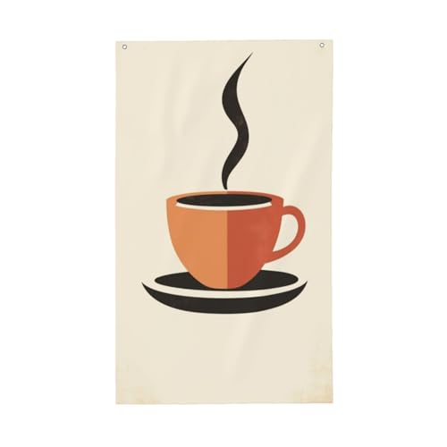 Abstrakte Kaffee-Retro-Garten-Hausflaggen, 3 x 5 Fuß, Saison-Grußbanner mit Ösen, für drinnen und draußen, Party, Heimdekoration Abstrakte Kaffee-Retro-Garten-Hausflaggen, 3 x 5 Fuß, Saison-Grußbanner mit Ösen, für drinnen und draußen, Party, Heimdekoration von Anceky