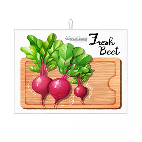 Abtropfmatten für Gemüse und Obst, für die Küchentheke, Gourmet-Küchendekoration, Abtropfmatte und -gestell, saugfähig, klein, 40,6 x 45,7 cm von Anceky