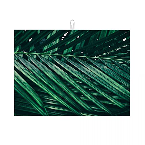 Abtropfmatten mit tropischen Pflanzen, grün, für Küchentheke, Blätter, Barmatte, leicht zu reinigen, groß, 45,7 x 61 cm Abtropfmatten mit tropischen Pflanzen, grün, für Küchentheke, Blätter, Barmatte, leicht zu reinigen, groß, 45,7 x 61 cm von Anceky