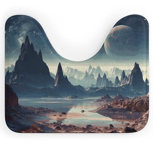 Anceky Alien Planet Badematte, U-förmiger Toilettenteppich, rutschfest, schnelltrocknend – super saugfähig, 40,6 x 50,8 cm, ultradünne Bodenmatten für Badezimmer, Schlafzimmer, Wohnzimmer Anceky Alien Planet Badematte, U-förmiger Toilettenteppich, rutschfest, schnelltrocknend – super saugfähig, 40,6 x 50,8 cm, ultradünne Bodenmatten für Badezimmer, Schlafzimmer, Wohnzimmer von Anceky