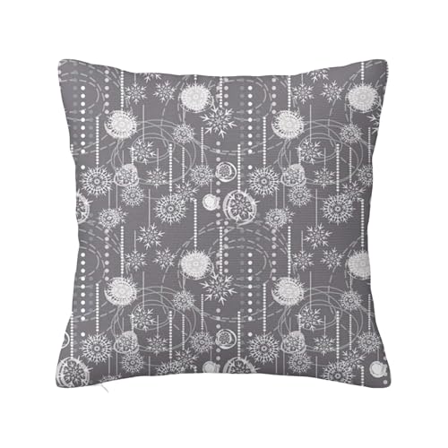 Anceky Dekorative Winter-Kissenbezüge mit verstecktem Reißverschluss, einfarbiger Blizzard im Januar, schrumpffreier Kissenbezug für Couch, Sofa, Schlafzimmer, Auto, Wohnzimmer, Blau, 61 x 61 cm Anceky Dekorative Winter-Kissenbezüge mit verstecktem Reißverschluss, einfarbiger Blizzard im Januar, schrumpffreier Kissenbezug für Couch, Sofa, Schlafzimmer, Auto, Wohnzimmer, Blau, 61 x 61 cm von Anceky