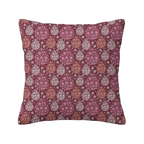 Anceky Dekorative quadratische Kissenbezüge für den Winter, Weihnachtsschmuck, Kugeln, superweicher Kissenbezug für Wohnzimmer, Schlafzimmer, Sofa, Couch, Kissenbezug, Orange Rose, 45,7 x 45,7 cm Anceky Dekorative quadratische Kissenbezüge für den Winter, Weihnachtsschmuck, Kugeln, superweicher Kissenbezug für Wohnzimmer, Schlafzimmer, Sofa, Couch, Kissenbezug, Orange Rose, 45,7 x 45,7 cm von Anceky