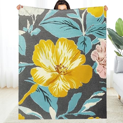 Anceky Flanelldecke mit Blumenmuster, Maximalismus, leichte, wendbare, weiche Decke für Sofa, Reisen, Camping, Bett, Mehrzweckgeschenk für alle Jahreszeiten, 127 x 152 cm Anceky Flanelldecke mit Blumenmuster, Maximalismus, leichte, wendbare, weiche Decke für Sofa, Reisen, Camping, Bett, Mehrzweckgeschenk für alle Jahreszeiten, 127 x 152 cm von Anceky