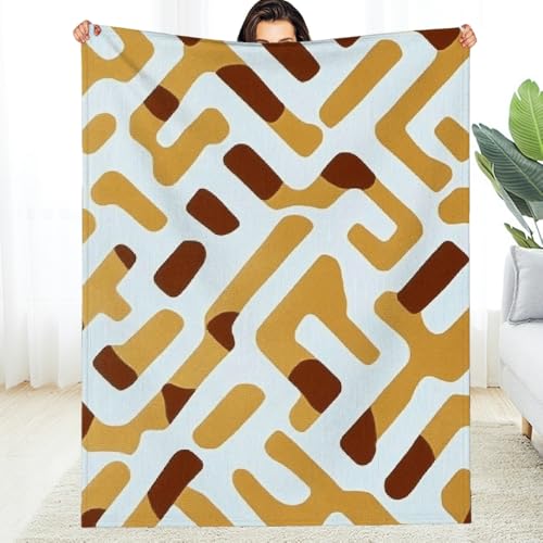 Anceky Flanelldecke mit Muster, generative Kunstmalerei, gemütliche, maschinenwaschbare Mehrzweckdecke für Sofa, Reisen, Camping, Bett, Stuhl, alle Jahreszeiten, 127 x 152 cm von Anceky