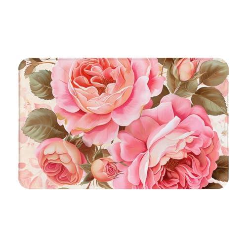 Anceky Fußmatte mit Blumen- und Rosenmuster, weich, rutschfest, für den Eingangsbereich, für Küchen- und Badezimmerböden, 50,8 x 80,9 cm Anceky Fußmatte mit Blumen- und Rosenmuster, weich, rutschfest, für den Eingangsbereich, für Küchen- und Badezimmerböden, 50,8 x 80,9 cm von Anceky
