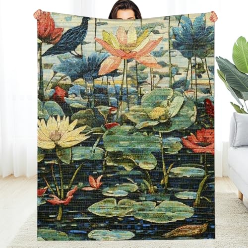 Anceky Fuzzyffy Weiche, gemütliche Decke, strapazierfähige, wendbare Flanelldecke für Sofa, Reisen, Camping, Bett, Mehrzweckgeschenk für alle Jahreszeiten, 101,6 x 127 cm von Anceky