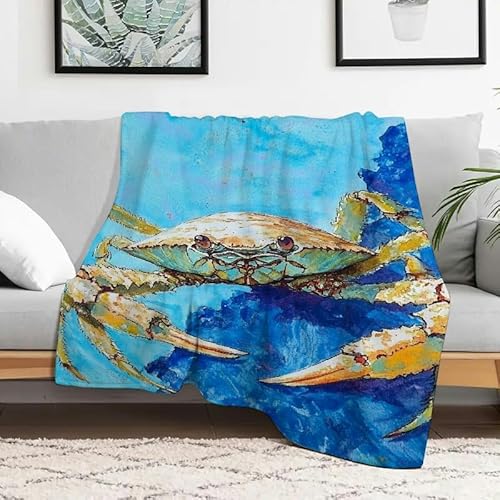 Anceky Krabben-Fuzzyffy-Decke, weich und gemütlich, strapazierfähige Flanelldecke für Sofa, Reisen, Camping, Bett, Mehrzweckgeschenk, 101,6 x 127 cm Anceky Krabben-Fuzzyffy-Decke, weich und gemütlich, strapazierfähige Flanelldecke für Sofa, Reisen, Camping, Bett, Mehrzweckgeschenk, 101,6 x 127 cm von Anceky