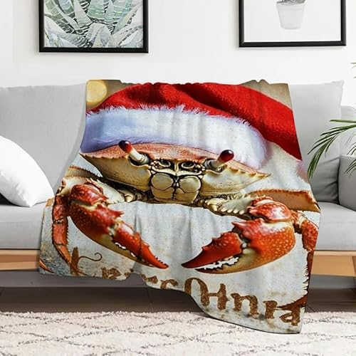 Anceky Leichte Flanelldecke mit Krabben-Weihnachtsmann-Motiv, weiche, gemütliche Mehrzweck-Geschenkdecke für Sofa, Reisen, Camping, Bett, Stuhl, 101,6 x 127 cm Anceky Leichte Flanelldecke mit Krabben-Weihnachtsmann-Motiv, weiche, gemütliche Mehrzweck-Geschenkdecke für Sofa, Reisen, Camping, Bett, Stuhl, 101,6 x 127 cm von Anceky