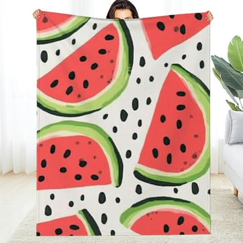 Anceky Leichte Flanelldecke mit Wassermelonen-Punktmuster, weiche Mikrofaser für alle Jahreszeiten, für Couch, Reisen, Camping, Bett, Stuhl, 101,6 x 127 cm Anceky Leichte Flanelldecke mit Wassermelonen-Punktmuster, weiche Mikrofaser für alle Jahreszeiten, für Couch, Reisen, Camping, Bett, Stuhl, 101,6 x 127 cm von Anceky