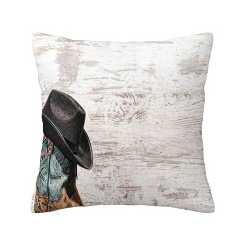 Anceky Weiche Western-Kissenbezüge, moderner Sofa-Kissenbezug, Cowboyhut, Cowgirl, Grunge, dekorativer Outdoor-Kissenbezug für Couch, Bett, Auto, Zuhause, Schwarzbraun, 61 x 61 cm Anceky Weiche Western-Kissenbezüge, moderner Sofa-Kissenbezug, Cowboyhut, Cowgirl, Grunge, dekorativer Outdoor-Kissenbezug für Couch, Bett, Auto, Zuhause, Schwarzbraun, 61 x 61 cm von Anceky