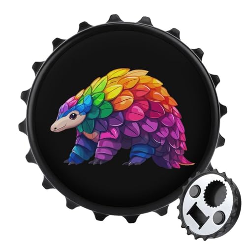 Bunte Pangolin-Kühlschrankmagnete, rund, magnetisch, lustiger Flaschenöffner für Zuhause, Küche, Büro, Schwarz Bunte Pangolin-Kühlschrankmagnete, rund, magnetisch, lustiger Flaschenöffner für Zuhause, Küche, Büro, Schwarz von Anceky
