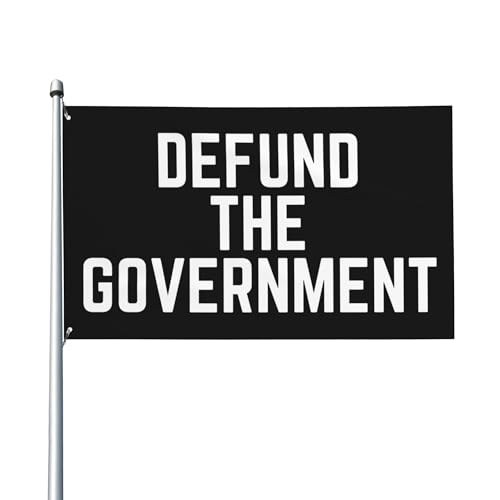 Defund The Government Flagge 3x5 – F The Government Banner, ausgefallene Außendekoration für Rasen oder Feiertagsdekoration von Anceky