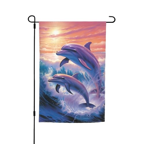 Delfin-Kunstflagge, 30,5 x 45,7 cm, doppelseitige Gartenflagge für den Innenbereich, Wandkunst, zum Aufhängen, Poster, großes Banner, Schild, Hof, Hausflaggen für draußen Delfin-Kunstflagge, 30,5 x 45,7 cm, doppelseitige Gartenflagge für den Innenbereich, Wandkunst, zum Aufhängen, Poster, großes Banner, Schild, Hof, Hausflaggen für draußen von Anceky