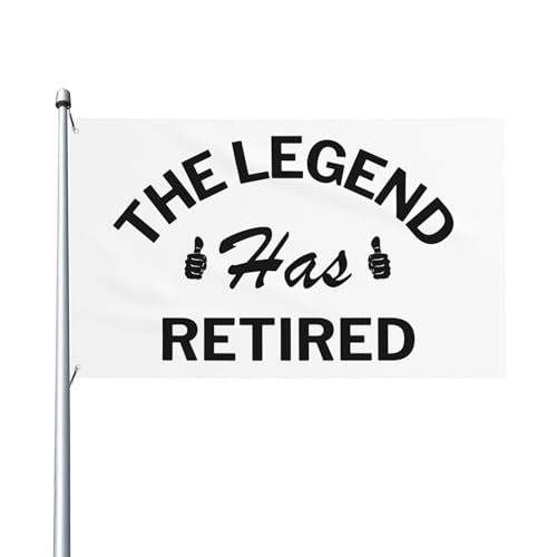 Die Legende ist im Ruhestand Flagge 3x5 Ft Outdoor Banner Außenflagge für Garten Hof Zeichen Rasen Urlaub Flagge von Anceky