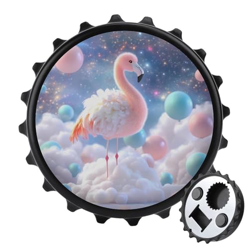 Fantasy Flamingos Kühlschrankmagnete, rund, Kühlschrankmagnet, lustiger Flaschenöffner für Zuhause, Küche, Büro, Schwarz Fantasy Flamingos Kühlschrankmagnete, rund, Kühlschrankmagnet, lustiger Flaschenöffner für Zuhause, Küche, Büro, Schwarz von Anceky
