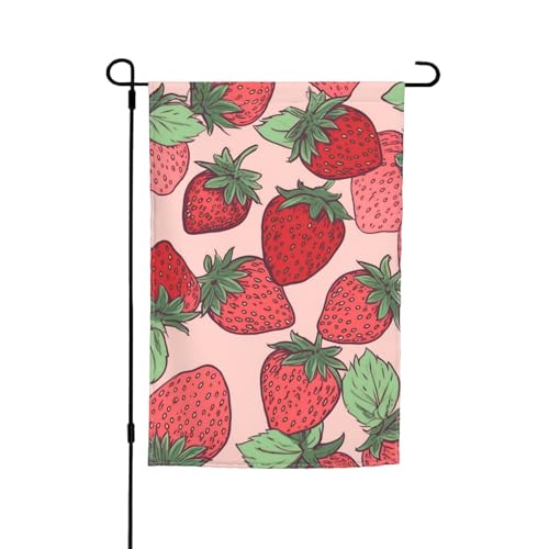 Flagge mit Erdbeermuster, 30,5 x 45,7 cm, doppelseitige Gartenflagge für den Innenbereich, Wandkunst, zum Aufhängen, Poster, großes Banner, Schild, Hof, Hausflaggen für draußen Flagge mit Erdbeermuster, 30,5 x 45,7 cm, doppelseitige Gartenflagge für den Innenbereich, Wandkunst, zum Aufhängen, Poster, großes Banner, Schild, Hof, Hausflaggen für draußen von Anceky