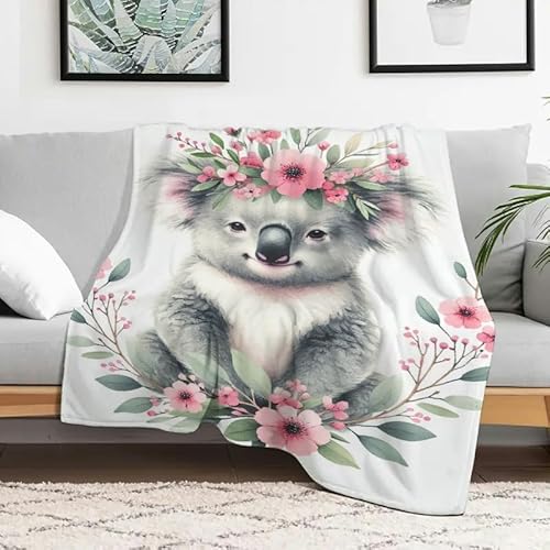 Flanelldecke mit Blumenmotiv, weich, warm, gemütlich, dekorative Decke für Sofa, Reisen, Camping, Bett, Mehrzweckgeschenk, 127 x 152 cm Flanelldecke mit Blumenmotiv, weich, warm, gemütlich, dekorative Decke für Sofa, Reisen, Camping, Bett, Mehrzweckgeschenk, 127 x 152 cm von Anceky