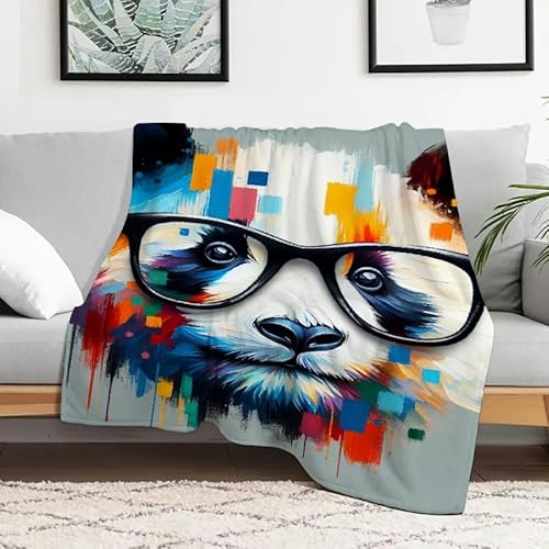 Flanelldecke mit farbenfrohem Panda-Motiv, weich, warm, leicht, kuschelige Decke für Sofa, Reisen, Camping, Bett, Mehrzweckgeschenk, 101,6 x 127 cm Flanelldecke mit farbenfrohem Panda-Motiv, weich, warm, leicht, kuschelige Decke für Sofa, Reisen, Camping, Bett, Mehrzweckgeschenk, 101,6 x 127 cm von Anceky