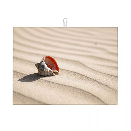 Geschirrmatte mit Strandmuscheln, schöne Landschaft, Mikrofaser, Abtropfmatte für Zuhause, GIF, klein, 40,6 x 45,7 cm Geschirrmatte mit Strandmuscheln, schöne Landschaft, Mikrofaser, Abtropfmatte für Zuhause, GIF, klein, 40,6 x 45,7 cm von Anceky