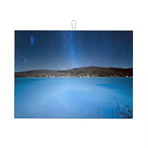 Geschirrständer mit Landschaftsfotografie-Drucken für die Küchentheke, Silikon-Abtropfmatte, Trockenmatte, weich, groß, 45,7 x 61 cm Geschirrständer mit Landschaftsfotografie-Drucken für die Küchentheke, Silikon-Abtropfmatte, Trockenmatte, weich, groß, 45,7 x 61 cm von Anceky