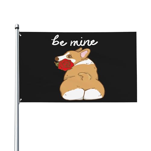 Happy Valentine's Day Flagge – Süße Zwerge und Herzen 12x18 Gartenbanner von Anceky