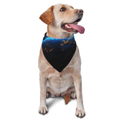 Hundehalstuch, Dreieckstuch, Haustierlätzchen für den täglichen Gebrauch und als Geburtstagsgeschenk für Katzen und Hunde – Planet Erde Hundehalstuch, Dreieckstuch, Haustierlätzchen für den täglichen Gebrauch und als Geburtstagsgeschenk für Katzen und Hunde – Planet Erde von Anceky