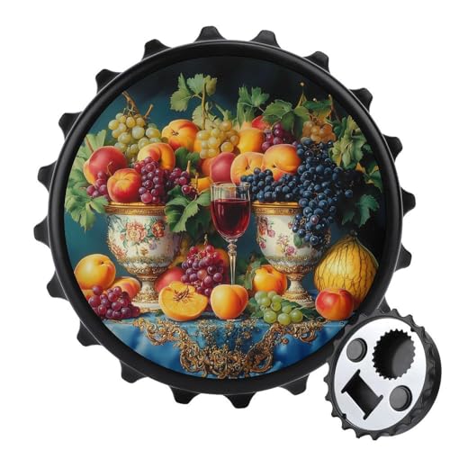 Kühlschrankmagnete für die Küche mit frischem Obst, rund, magnetisch, lustiger Flaschenöffner für Zuhause, Küche, Büro, Schwarz Kühlschrankmagnete für die Küche mit frischem Obst, rund, magnetisch, lustiger Flaschenöffner für Zuhause, Küche, Büro, Schwarz von Anceky