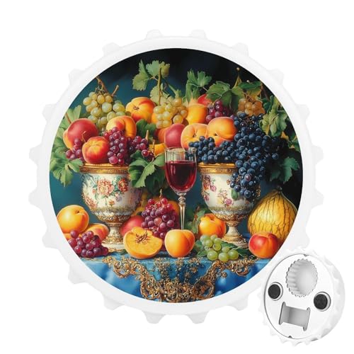 Kühlschrankmagnete für die Küche mit frischem Obst, rund, magnetisch, lustiger Flaschenöffner für Zuhause, Küche, Büro, Weiß Kühlschrankmagnete für die Küche mit frischem Obst, rund, magnetisch, lustiger Flaschenöffner für Zuhause, Küche, Büro, Weiß von Anceky