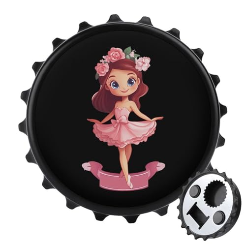 Kühlschrankmagnete mit Balletttänzer-Blumendruck, rund, Kühlschrankmagnet, lustiger Flaschenöffner für Zuhause, Küche, Büro, Schwarz Kühlschrankmagnete mit Balletttänzer-Blumendruck, rund, Kühlschrankmagnet, lustiger Flaschenöffner für Zuhause, Küche, Büro, Schwarz von Anceky