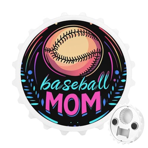 Kühlschrankmagnete mit Baseball-Mom-Motiv, rund, magnetisch, lustiger Flaschenöffner für Zuhause, Küche, Büro, Weiß Kühlschrankmagnete mit Baseball-Mom-Motiv, rund, magnetisch, lustiger Flaschenöffner für Zuhause, Küche, Büro, Weiß von Anceky