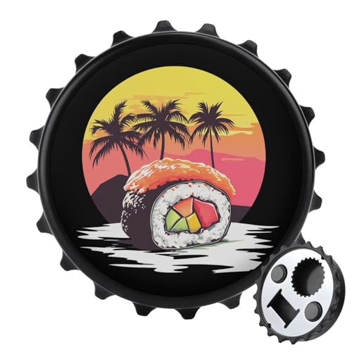 Kühlschrankmagnete mit Baummotiv, Japanisches Sushi, rund, magnetisch, lustiger Flaschenöffner für Zuhause, Küche, Büro, Schwarz Kühlschrankmagnete mit Baummotiv, Japanisches Sushi, rund, magnetisch, lustiger Flaschenöffner für Zuhause, Küche, Büro, Schwarz von Anceky